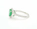Bague 53 Bague en or blanc 18 carats avec émeraude 2,07 ct et diamants 58 Facettes 12054