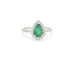 Bague 53 Bague en or blanc 18 kt avec émeraude 1,04 ct et diamants 58 Facettes 13423