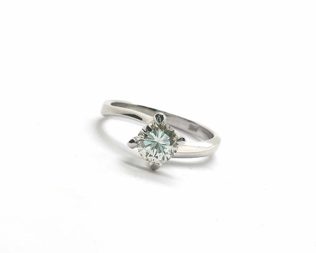 Bague Bague solitaire - Diamant 0,56 ct en or blanc 18 ct 58 Facettes 6448