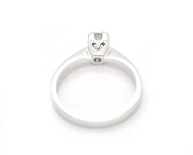 Bague Bague solitaire 0,25 ct en or blanc 18 kt et diamant 58 Facettes 8414