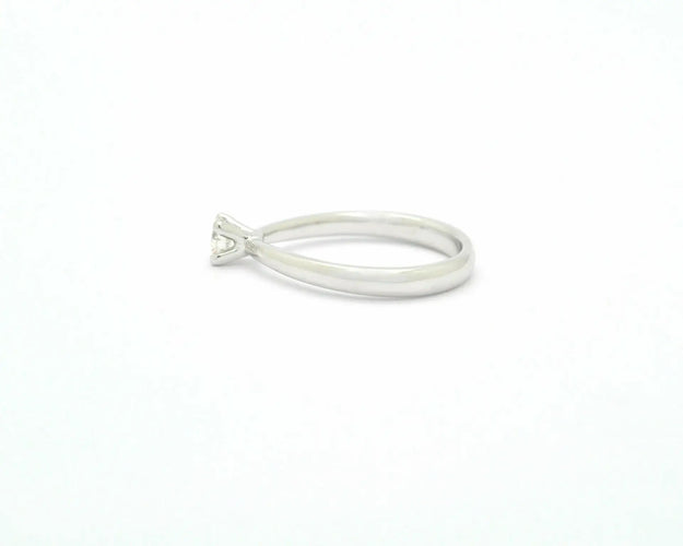 Bague 52 Bague solitaire en or blanc 18 carats avec diamant 0,25 ct 58 Facettes 9676
