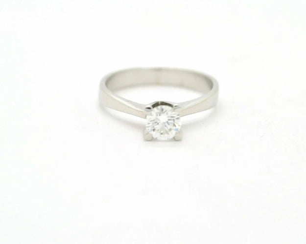 Bague 50 Solitaires - Bague en or blanc 18 kt avec diamant 0,52 ct 58 Facettes 8705