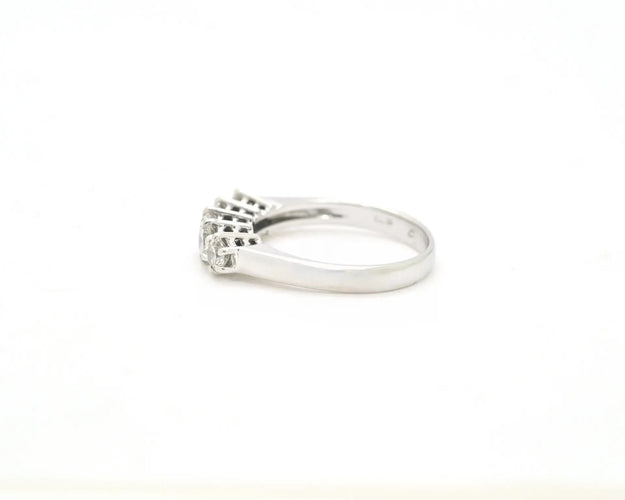 Bague Rivière - Bague en or blanc 18 carats et diamants 1 ct 58 Facettes 10041