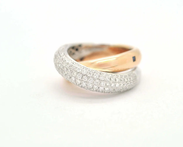 Bague Bague Wagner en or blanc et rose 58 Facettes 8730