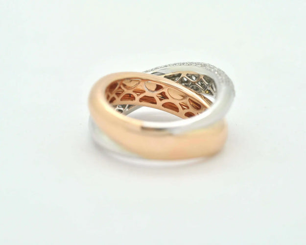 Bague Bague Wagner en or blanc et rose 58 Facettes 8730