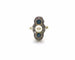 Bague Bague en or jaune 18 ct et argent avec perle, saphirs et diamants 58 Facettes 6491