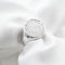 Bague Bague chevalière pavée de diamants en or blanc 18 kt 58 Facettes 7242