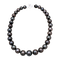 Collier Collier en or blanc 750 avec perles de Tahiti et diamants 58 Facettes 34083