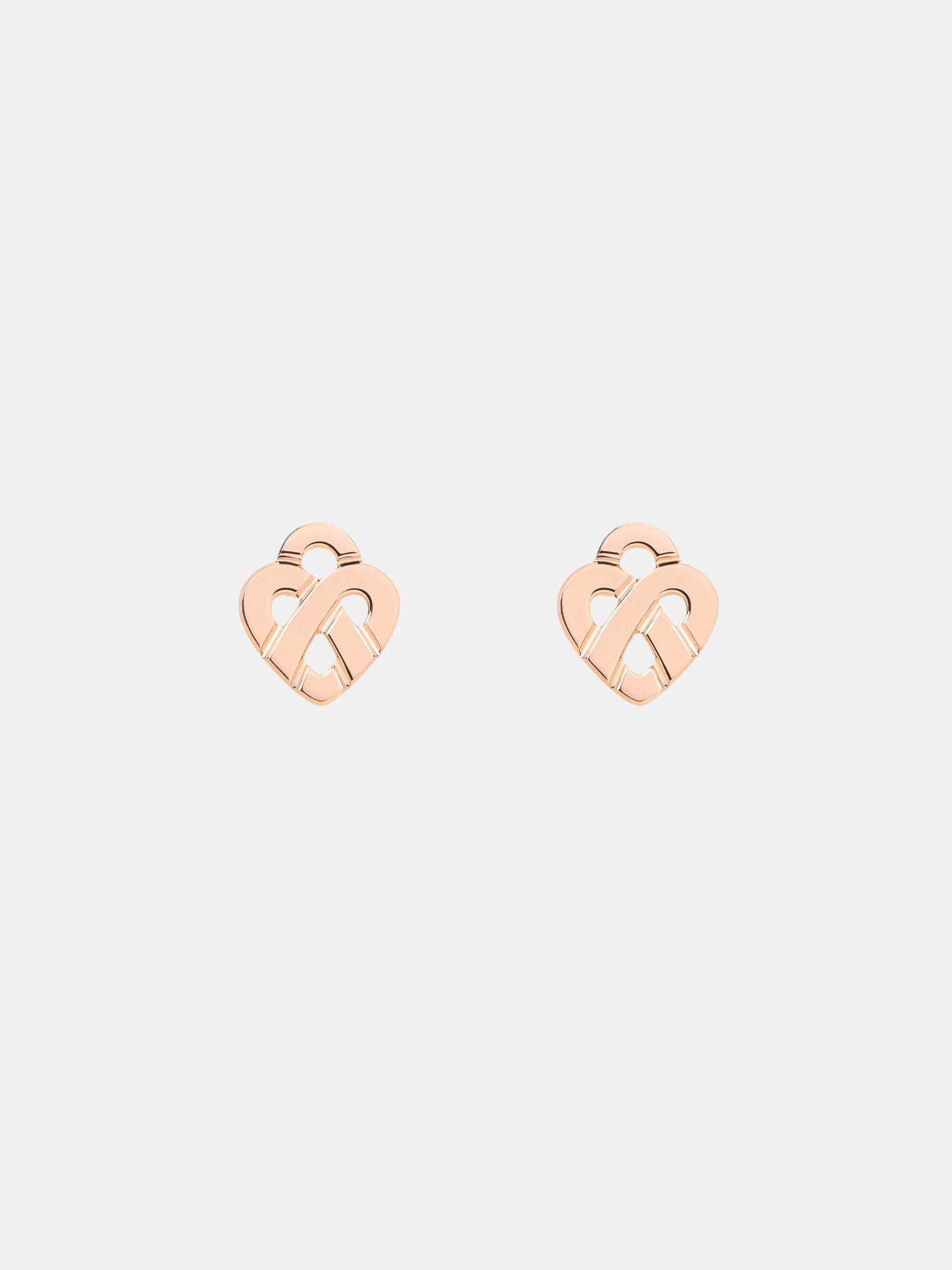 Boucles d'oreilles Coeur Entrelacé Or rose 