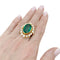 Bague 54 Bague en or jaune 750 avec émeraude et diamants 58 Facettes 35102