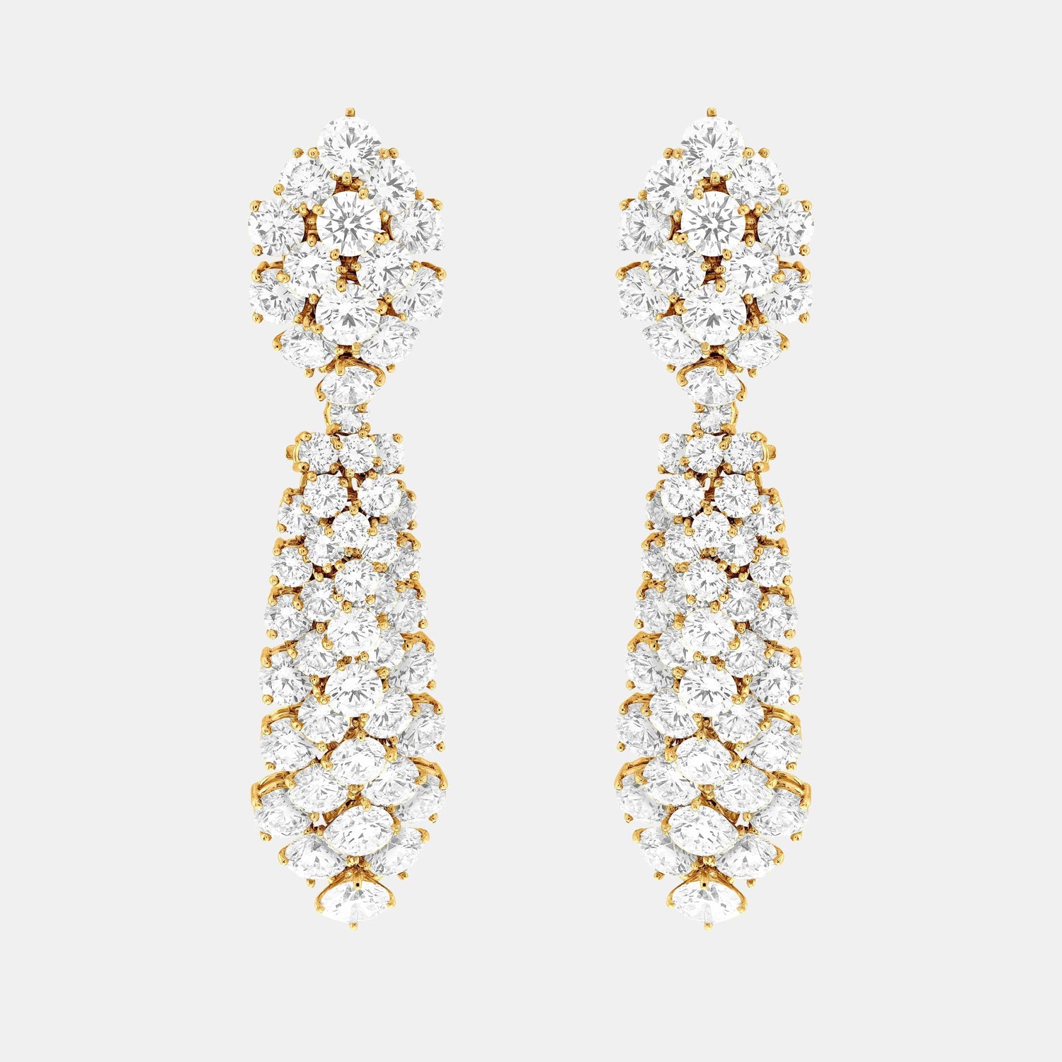 Boucles d'oreilles A Cheval Or jaune Diamant 23.91ct