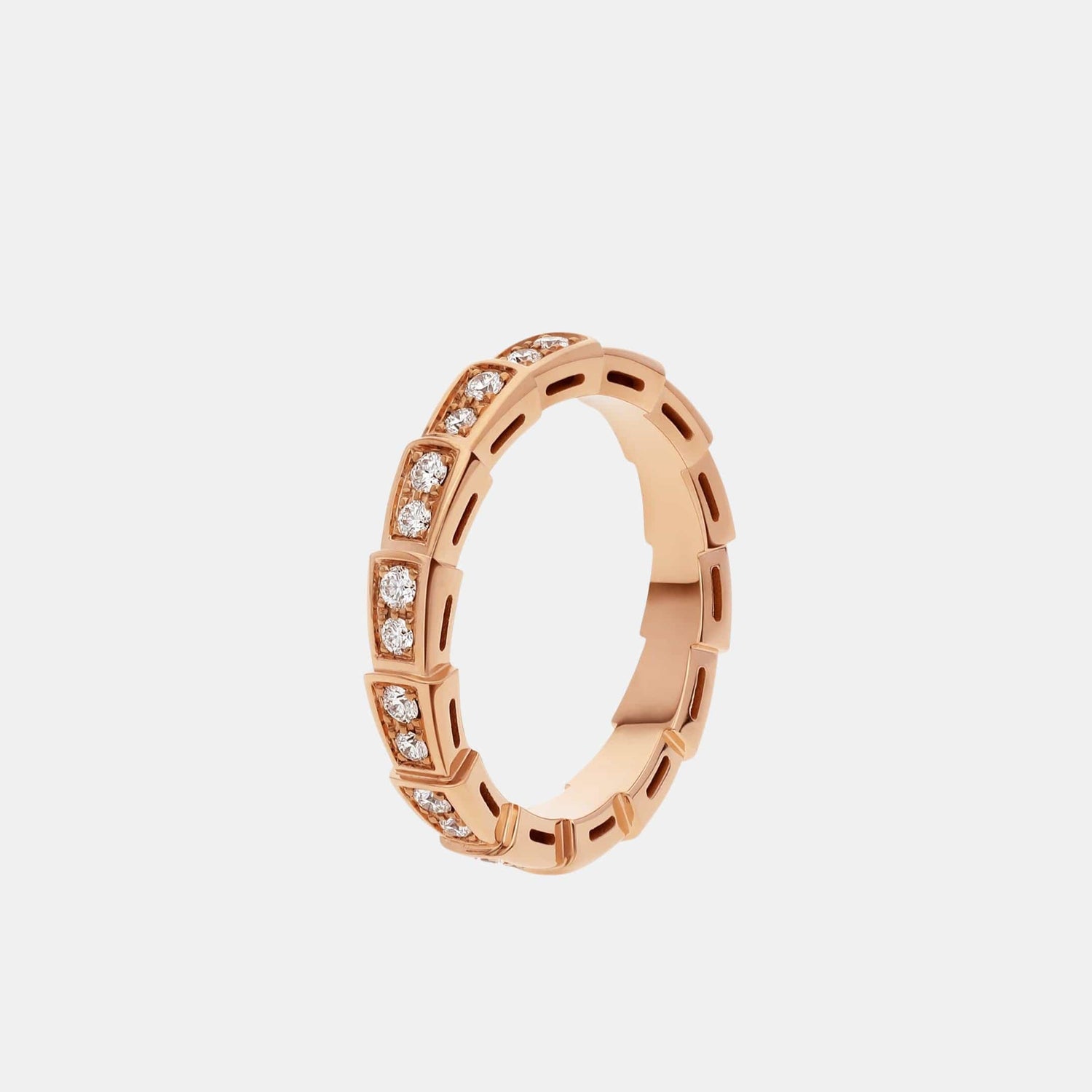 Bague Serpenti Viper Or rose Diamant 0.41ct