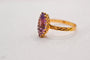 Bague 59 Bague navette en or jaune 18 carats et améthyste 58 Facettes 3868