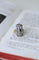 Bague 52.5 Bague ancienne entourage en or jaune 18kt et argent, saphir et diamants 58 Facettes