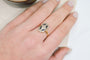 Bague 53 Bague Art Déco en or jaune et or blanc 18k, diamants et saphirs synthèse 58 Facettes 3792