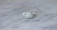 Bague 56 Bague Art Déco en or blanc 18k et platine et diamants 58 Facettes