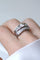 Bague 56 Bague Art Déco en or blanc 18k et platine et diamants 58 Facettes