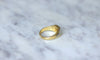 Bague 54 Bague Art Déco escalier en or jaune et blanc et diamant 58 Facettes