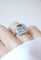 Bague 58 Bague Art Déco octogonale en or blanc 18k, aigue-marine et diamants 58 Facettes
