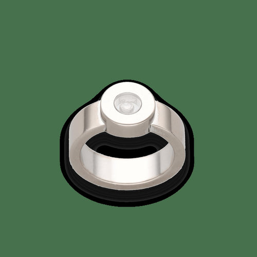 Bague 53 Chopard Happy Diamond - Bague en or gris 18k avec diamant mobile 0,05 ct 58 Facettes FB11097