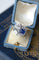 Bague 53.5 Bague cocktail en argent et palladium, saphir de Ceylan et diamants 58 Facettes