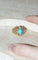 Bague 52.5 Bague cocktail cabochon turquoise en or jaune 18kt et diamants 58 Facettes