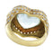 Bague 53 Bague cœur en or jaune 750 avec topaze bleue et diamants 58 Facettes OC-61H00025