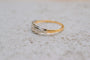 Bague 52 Bague jonc demi-alliance en or jaune et or blanc 18 carats et diamants 58 Facettes 3802