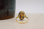 Bague 53 Bague Art Déco en or jaune et or blanc 18k, diamants et saphirs synthèse 58 Facettes 3792