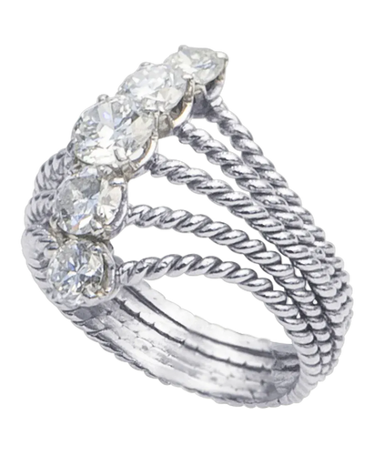 Bague 58 Amour de Diamants - Bague en or blanc 18K et diamants 58 Facettes BO220850/AMOURDEDIAMANTS