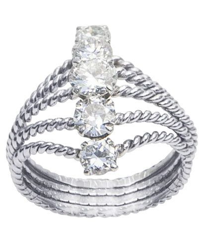 Bague 58 Amour de Diamants - Bague en or blanc 18K et diamants 58 Facettes BO220850/AMOURDEDIAMANTS