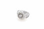 Bague 56 Bague dôme rétro en or blanc 18k et diamants 58 Facettes 23794 DV