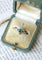 Bague 54 Bague de fiançailles aigrette en or jaune 18kt et platine, émeraude et diamants 58 Facettes