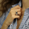 Bague 56-57 Bague en or gris 18K avec saphir de Ceylan 1,38 ct et diamants - Taille 56-57 58 Facettes FB07144