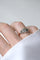 Bague 57.5 Bague - Bague jarretière marguerite en or rose 18k, argent et diamants 58 Facettes