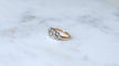 Bague 57.5 Bague - Bague jarretière marguerite en or rose 18k, argent et diamants 58 Facettes