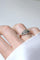 Bague 57.5 Bague - Bague jarretière marguerite en or rose 18k, argent et diamants 58 Facettes