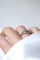 Bague 57.5 Bague - Bague jarretière marguerite en or rose 18k, argent et diamants 58 Facettes