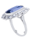 Bague 43 Shiny Marguerite - Bague marguerite en or blanc saphir de Ceylan et diamants 58 Facettes BO200038/SHINYMARGUERITE