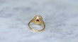 Bague 59 Bague marguerite ovale en or jaune 18k et rubis, diamants 58 Facettes