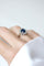 Bague 53.5 Bague marguerite saphir 2,40 ct et diamants en or blanc 18k 58 Facettes