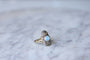 Bague 56.5 Bague marquise ancienne en or jaune 18kt et diamants 58 Facettes