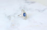 Bague 58 Bague marquise Art Déco en platine, saphir de Ceylan et diamants 58 Facettes