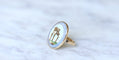 Bague 55 Bague micro-mosaïque temple antique en or jaune 18k 58 Facettes
