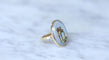 Bague 55 Bague micro-mosaïque temple antique en or jaune 18k 58 Facettes