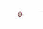 Bague 49 Bague rétro en or blanc 18k avec diamant et rubis 58 Facettes 24936