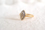 Bague 55 Bague navette en or jaune et or blanc 18k et diamants 58 Facettes 3377