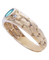 Bague 54 Brique Émeraude - Bague jarretière en or jaune 18K, émeraude et diamants 58 Facettes BO200192/BRIQUEEMERAUDE