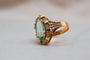 Bague 54 Bague marquise en or jaune 18 carats à spinelle synthétique navette 58 Facettes 3878