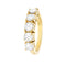 Bague 51 Bague demi-alliance en or jaune 750 et diamants 58 Facettes 60300017
